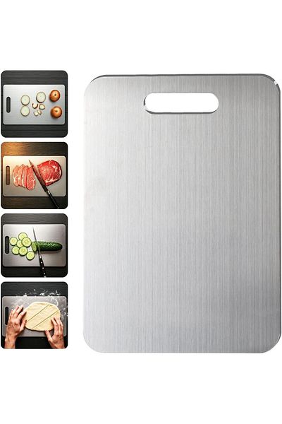Generic Titanium Cutting Board - 100% Pure Titanium Cutting Boards for Kitchen, Easy to clean, Double-sided