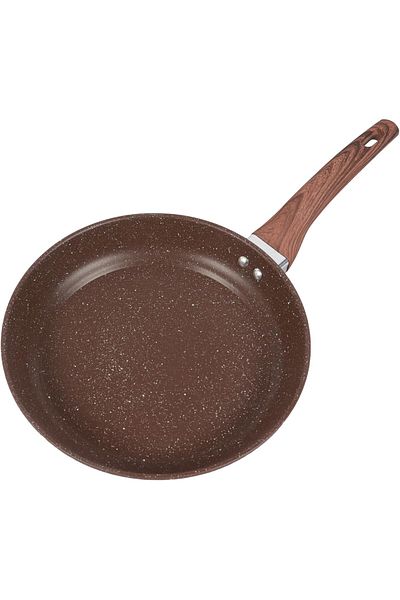 Generic HOMEVEO Non-Stick Frying Pan 26cm with Wooden Handle – Perfect Pan for Easy and Healthy Cooking, La