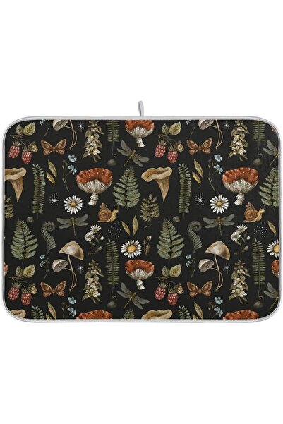 Arabest حصيرة غسيل الأطباق، حصيرة تجفيف نباتية طبيعية بتصميم كلاسيكي، لأسطح م...