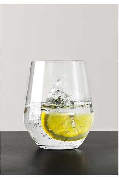 Generic Erorex Clear Drinking Glass – 45 cl Transparent Tumbler with Modern Curved Shape, Crystal-Clear Fin