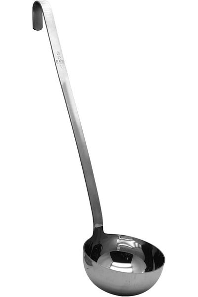 Generic RAJ Professional Ladle Spoon, Silver, 12 cm, RPL005, Deep Ladle Soup, Milk Ladle, Curry Ladle