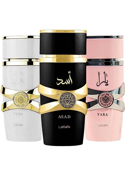 ASSAD Yara and Yara Mua and Asad Perfume by Lattafa