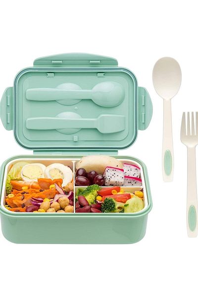 Generic Tazweeq Bento Boxes for Adults, 1100 ML Bento Lunch Box With Spoon & Fork, LeakProof Lunch Box with