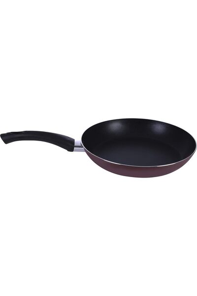 ROYALFORD 28 CM Aluminum Non-Stick Frying Pan with Glass Lid (Red)