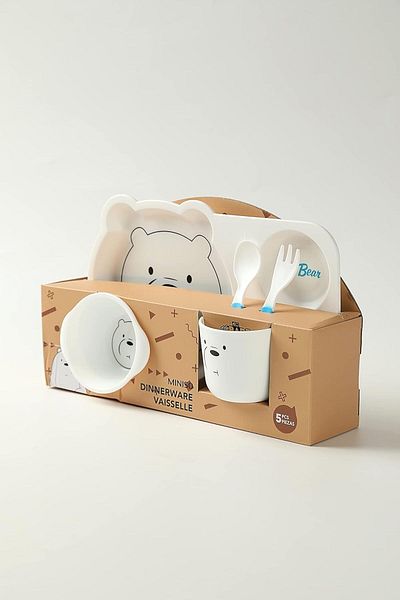 Generic Miniso Three Bears Ice Bear Dinnerware 5-Piece Set