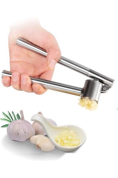 Generic Garlic Crusher-304 Stainless Steel Garlic Pressing Machine, Extended Handle Design, Rust proof Garl
