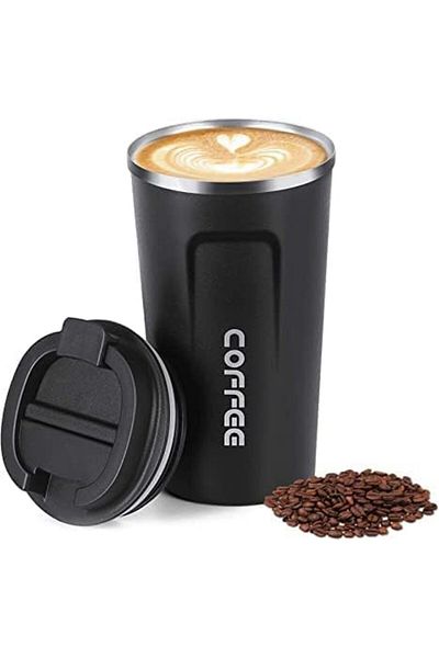 Generic Biki Travel Coffee cup - Stainless Steel Insulated Coffee Cup Mug,Leak Proof, Snap-Up Lid, Reusable