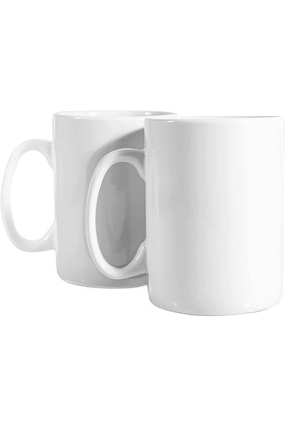Generic Bycnzb 30oz Super Large Ceramic Coffee Mugs Large Handles Set of 2 (White)