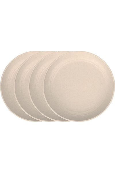 Generic Paporich 9 Inches Unbreakable Wheat Straw Plates, Reusable Plate Sets of 4, Dishwasher & Microwave