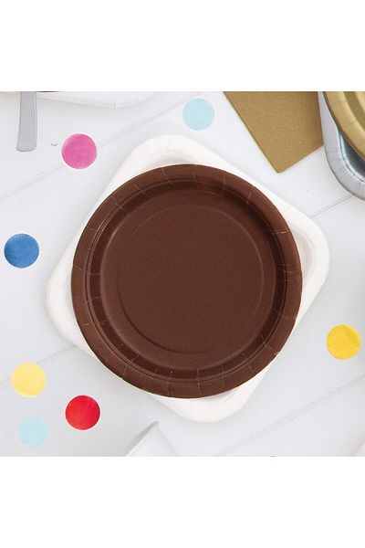Generic Unique Square Paper Plate 16 Pieces, 7 Inch Size, Bright White