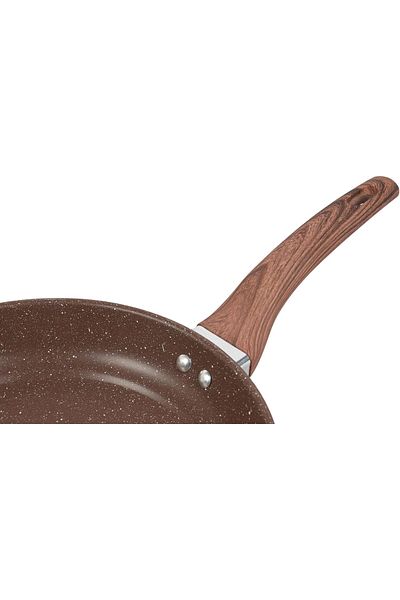 Generic HOMEVEO Non-Stick Frying Pan 26cm with Wooden Handle – Perfect Pan for Easy and Healthy Cooking, La