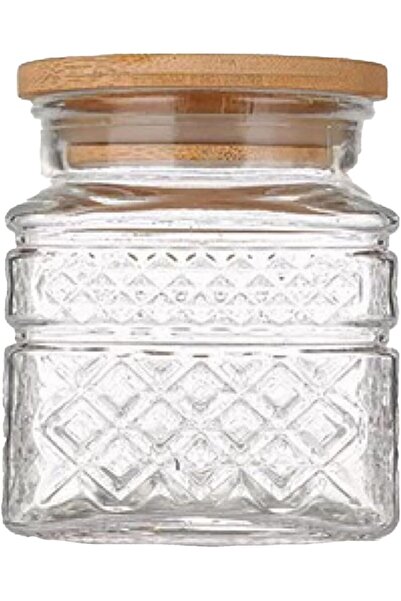 Generic Small Vintage Glass Airtight Storage Jar, 600ml Square Glass Canister...