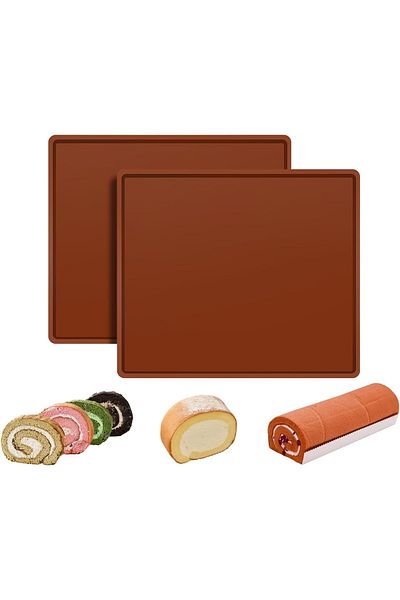 Generic LBMT Silicone Baking Tray, High Temperature Resistant Swiss Roll Cake Pan, Cookies Sheet Mold, Past