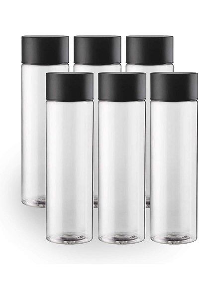 Generic 6-Pack Bulk Empty Plastic Juice Or Water Bottles with Caps Reusable 400ml Durable Smoothie [Bottle]