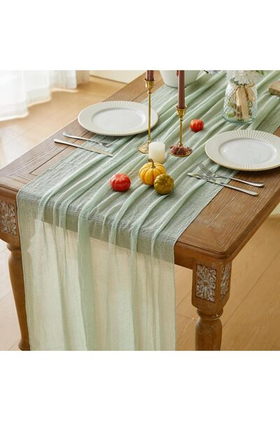 Generic Cheesecloth Table Runner Gauze Rustic Cheese Cloth Spring Table Runne...