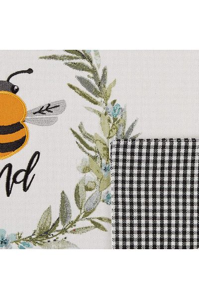 Generic DII Bumblebee Checkered Kitchen Collection, Reversible Placemat Set, 13x19, Bee Kind Gingham, 4 Pie