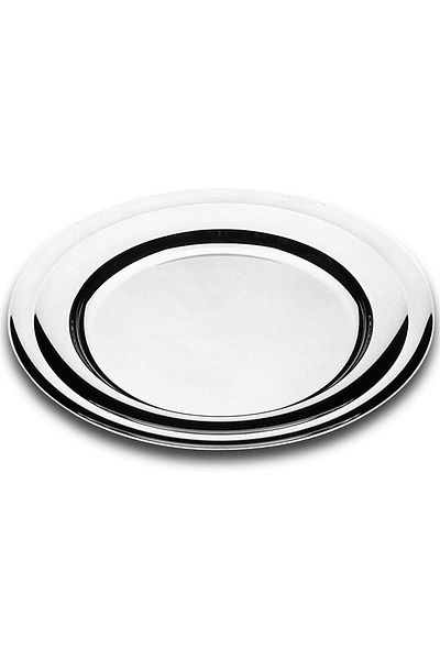Generic Tramontina 25.5cm Stainless Steel Round Flat Dish