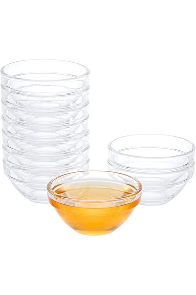 Arabest 10 Pack Mini Ingredient Prep Bowls,70ml Stackable Condiment and Dippi...