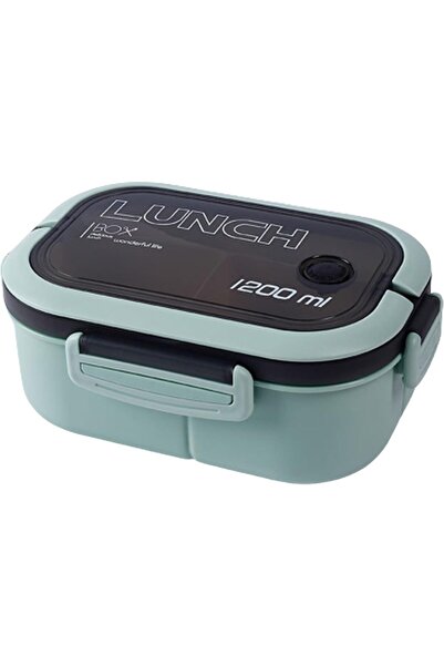 NALACAL صندوق غداء، 1200 مل صندوق غداء بينتو مقاوم للتسرب، 3 في 1 (أخضر)