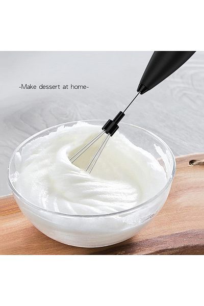 Generic KOWVOWZ Milk Frother, Powerful Electric Handheld Frother, Milk Frother & Egg Beater with Stand Wire