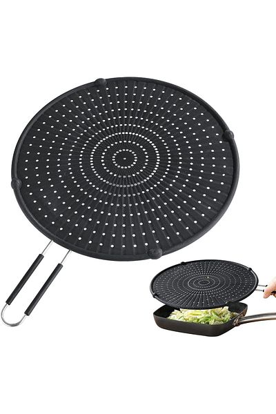 Generic Paporich 13’’ Silicone Splatter Screen for Frying Pan,Heat-resistant Splatter Screen for Frying Pan