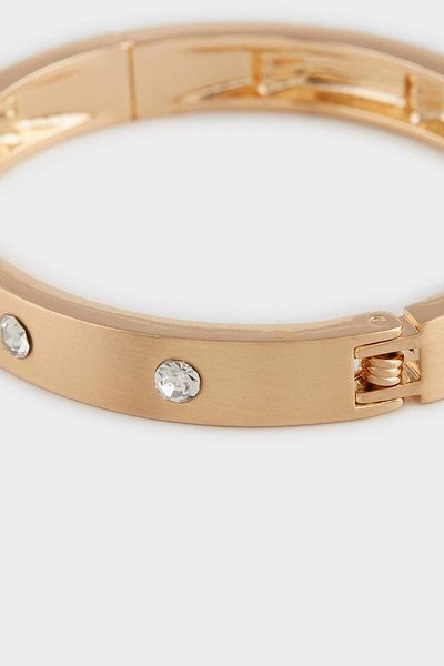 DeFacto Women's Stone Gold Handcuff Bracelet F3650Axns