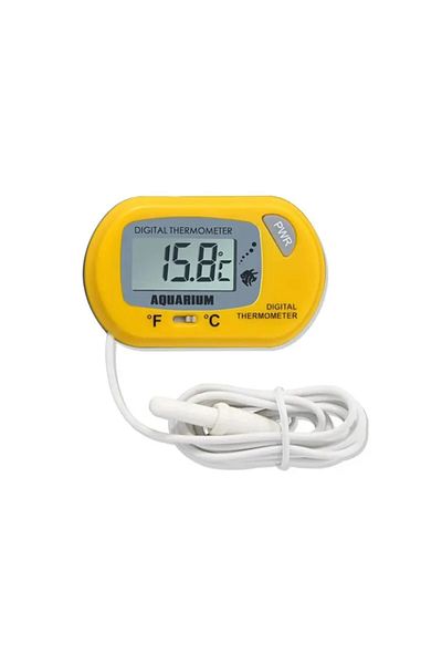 Choice Yellow Thermometer Fish Tank Aquarium Electronic Digital Reptile Turtle Diving Pet Box Suction Cup W