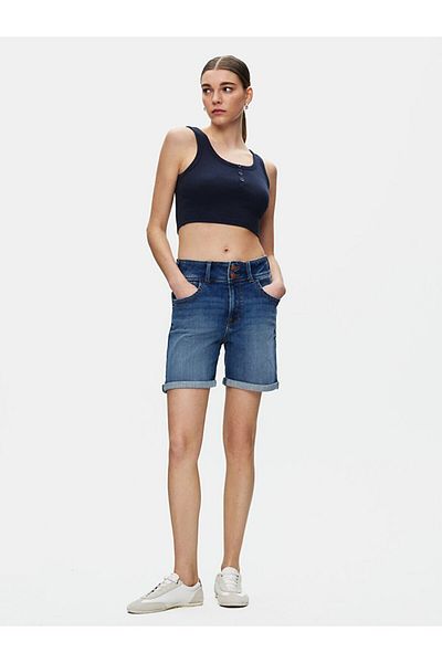 Ltb Pantaloni scurți Jeans Rosina cu talie mijlocie