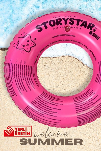 BibKing Children's Swimming Ring,Colorful Pool Ring Suitable for Boys and Girls,Children's Products (Pink 51-61 cm)