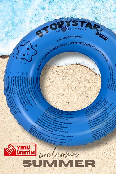 BibKing Children's Swimming Ring,Colorful Pool Ring Suitable for Boys and Girls,Children's Products (Blue 51-61 cm)