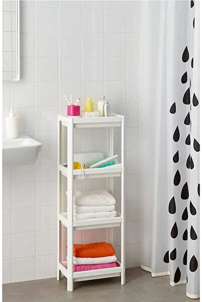 TOSHIONICS رف دش زاوية للحمام مكون من 4 طبقات (أسود)