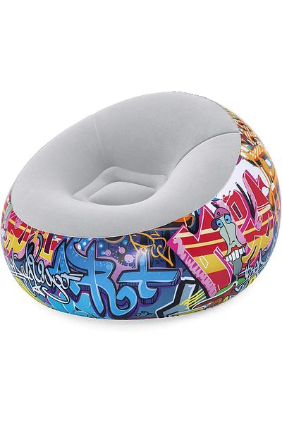 Generic Bestway Graffiti Inflate-A-Chair 1.12M X 1.12M X 66Cm