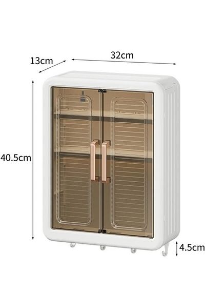Generic Emeralune Bathroom Wall Cabinet & 4 Hooks - Wall Mounted Medicine & Makeup Storage Organizer Over T
