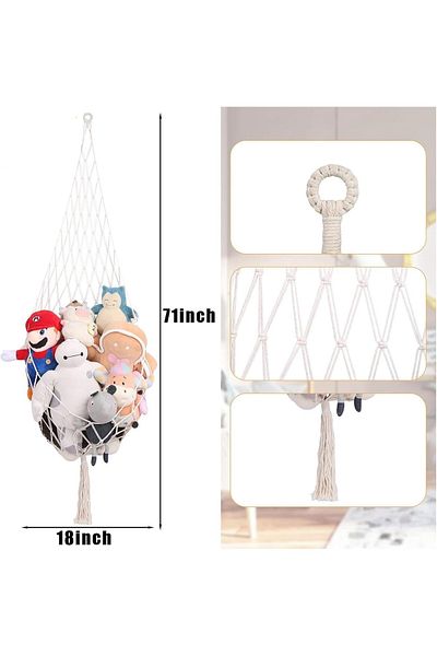 Generic Khazna Stuffed Animal Toy Hammock, Premium Plush Toy Hanging Organizer, Jumbo Storage Net, Large Co