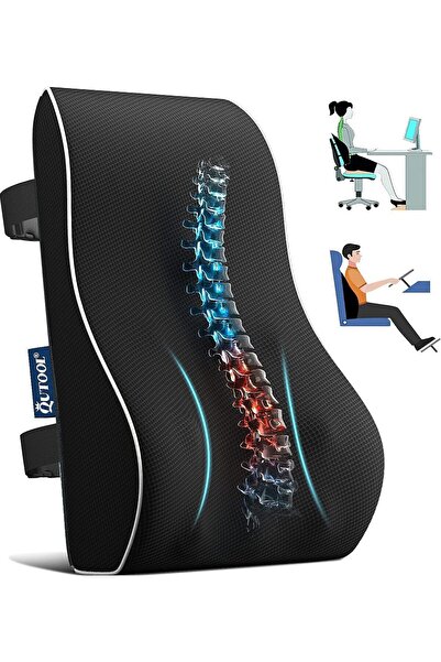Bonjour Memory Foam Back Cushion, Lumbar Cushion for Office Chair, Gaming Cha...