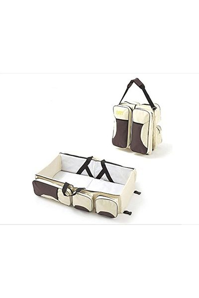 Generic BigForest 3 in 1 Diaper Bags Portable Crib Changing Baby Travel Bed
