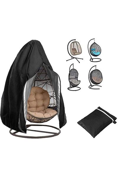 Generic Durable Waterproof Patio Egg Chair Covers with Zipper,Large Wicker Egg Swing Chair Covers,210D Oxfo