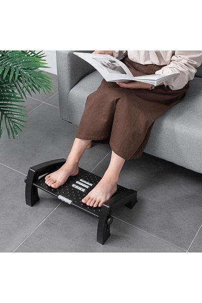 Generic Topmener Foot Rest Desk Footstool Footrest Foot Stool Desk 6 Adjustable Heights Plastic Footstool w