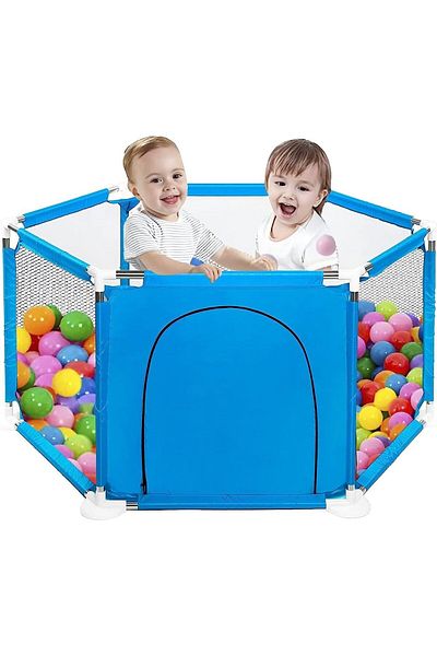 Generic ALMEKAQUZ Children's Play Fence,Baby Fence with 30 PCS Ocean Balls Event Center Indoor and Gaming F