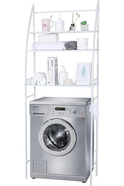 Generic Sulfar Washing Machine Storage Shelf Rack 3 Tiers, Bathroom Shelves Toilet Shelf Space Saving,Easy