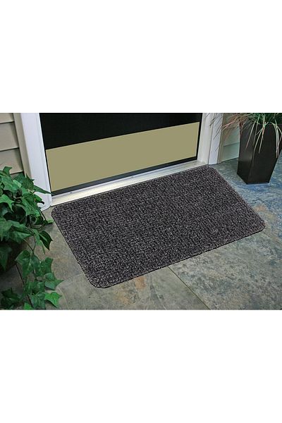 Generic GrassWorx Gray Polyethylene Nonslip Door Mat 30 in. L x 18 in. W