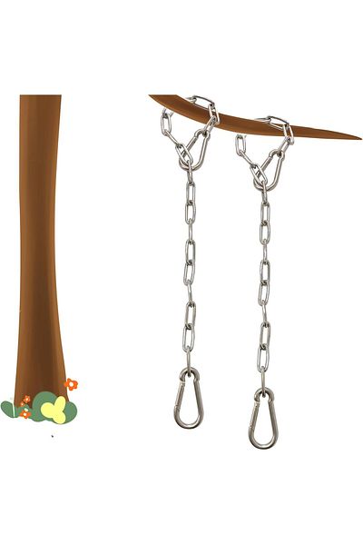 Generic MIKMAYTOO Heavy Duty Stainless Steel Chain 550LB Capacity for Punching Bags Hanging Chair Hammocks