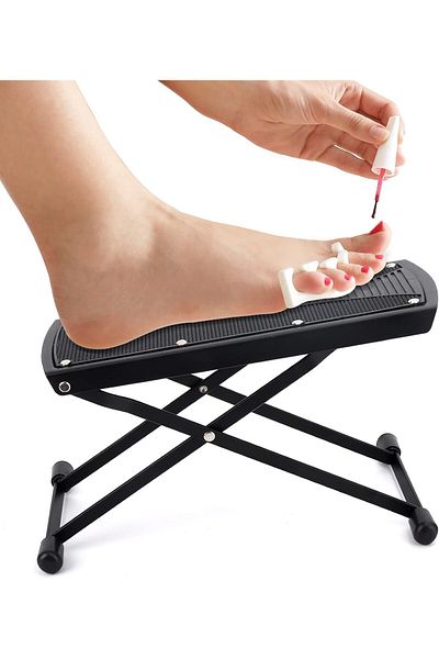 Generic ALMEKAQUZ Pedicure Foot Rest, Non-Slip Home Beauty Footrest for Easy-at Home Pedicures, 6 Heights A