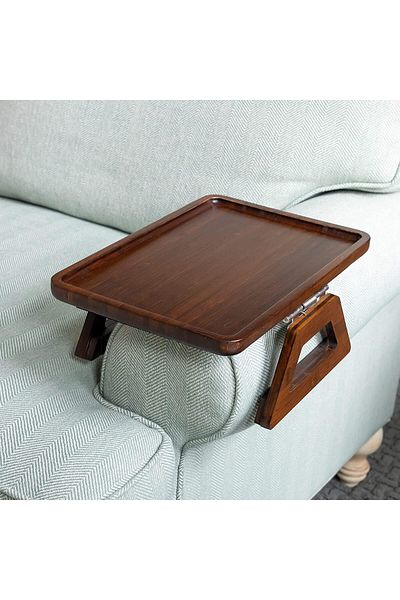 Generic Dragontowm Clip On Tray Sofa Table for Wide Couches. Couch Arm Tray Table, Portable Table, TV Table