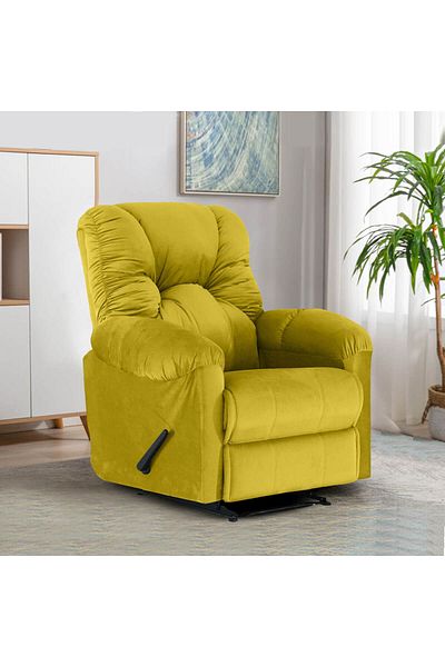 BACK COMFORT Urban Polo | Velvet Rocking & Rotating Recliner Chair