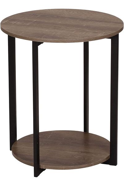 Generic Household Essentials Wooden Side End Table with Storage Shelf | Ashwood