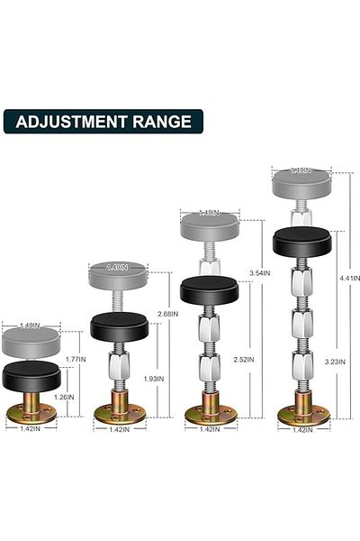 Generic 4 Pcs Bed FrameAnti-Vibration for Bedside Headboard Stoppers, for Beds, Cabinets, Sofas, easy to in