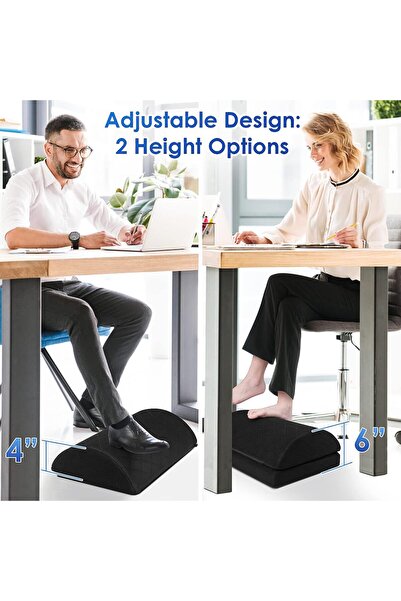 Generic Foot Rest for Under Desk at Work Adjustable Foam for Office, Work, Gaming, Computer, Gift,