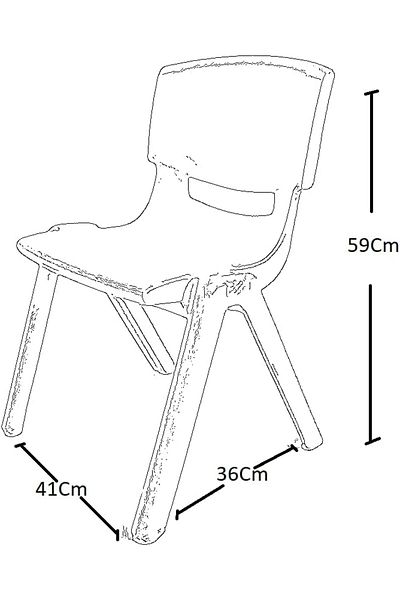 Generic Funz Stackable Plastic Kids Learning Chairs, 41 X 36 X 59Cm, The Perfect Chair for Playrooms, Schoo