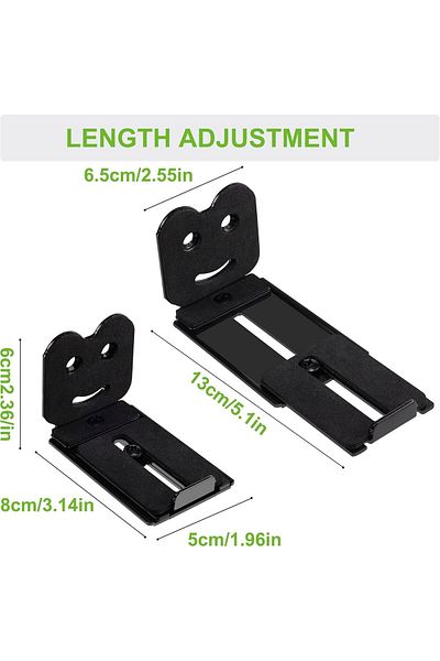 Generic Soundbar Mount Bracket, Universal Wall-Mounted Sound Bar Holder for Under TV or Speaker Setup, Secu